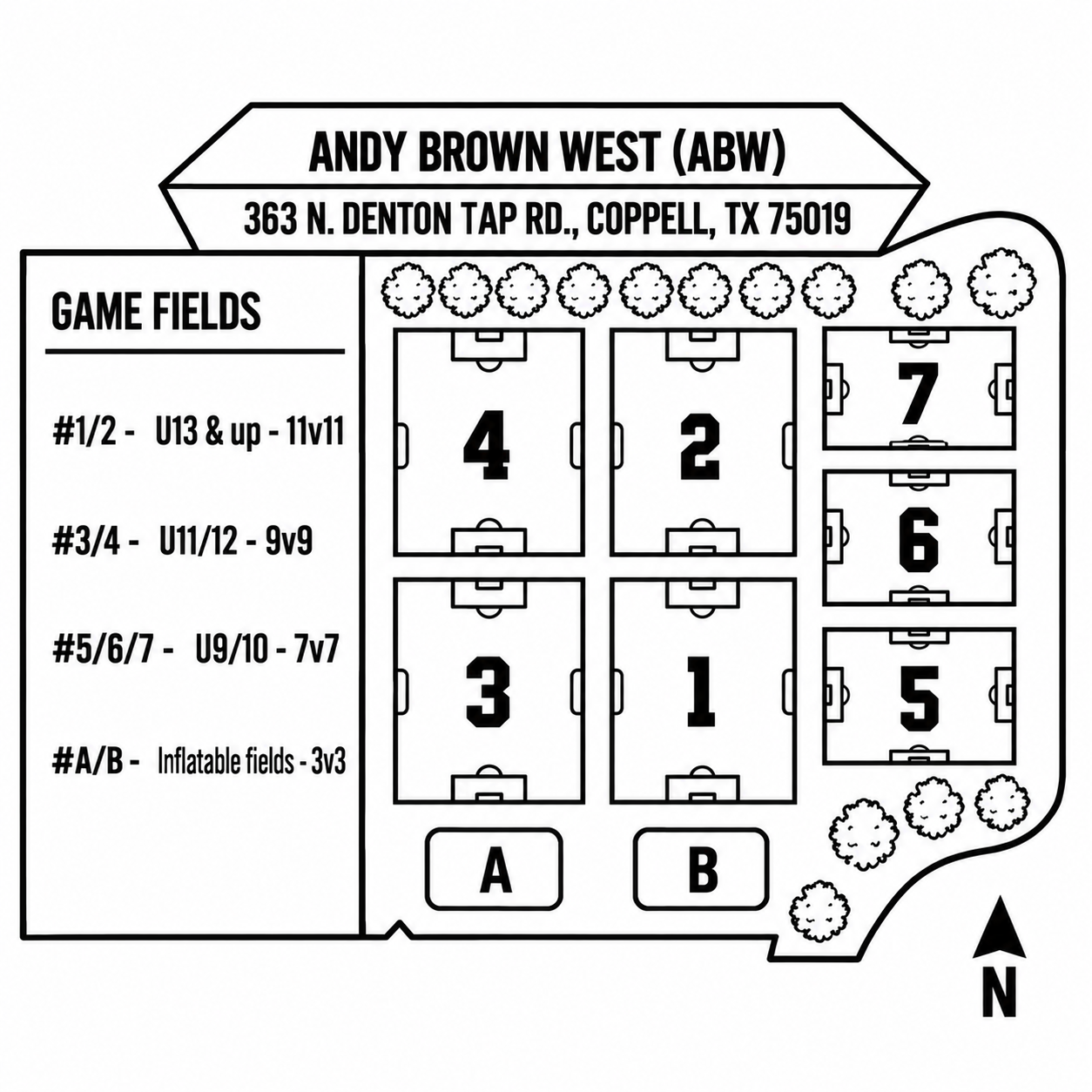 Andy Brown West field map
