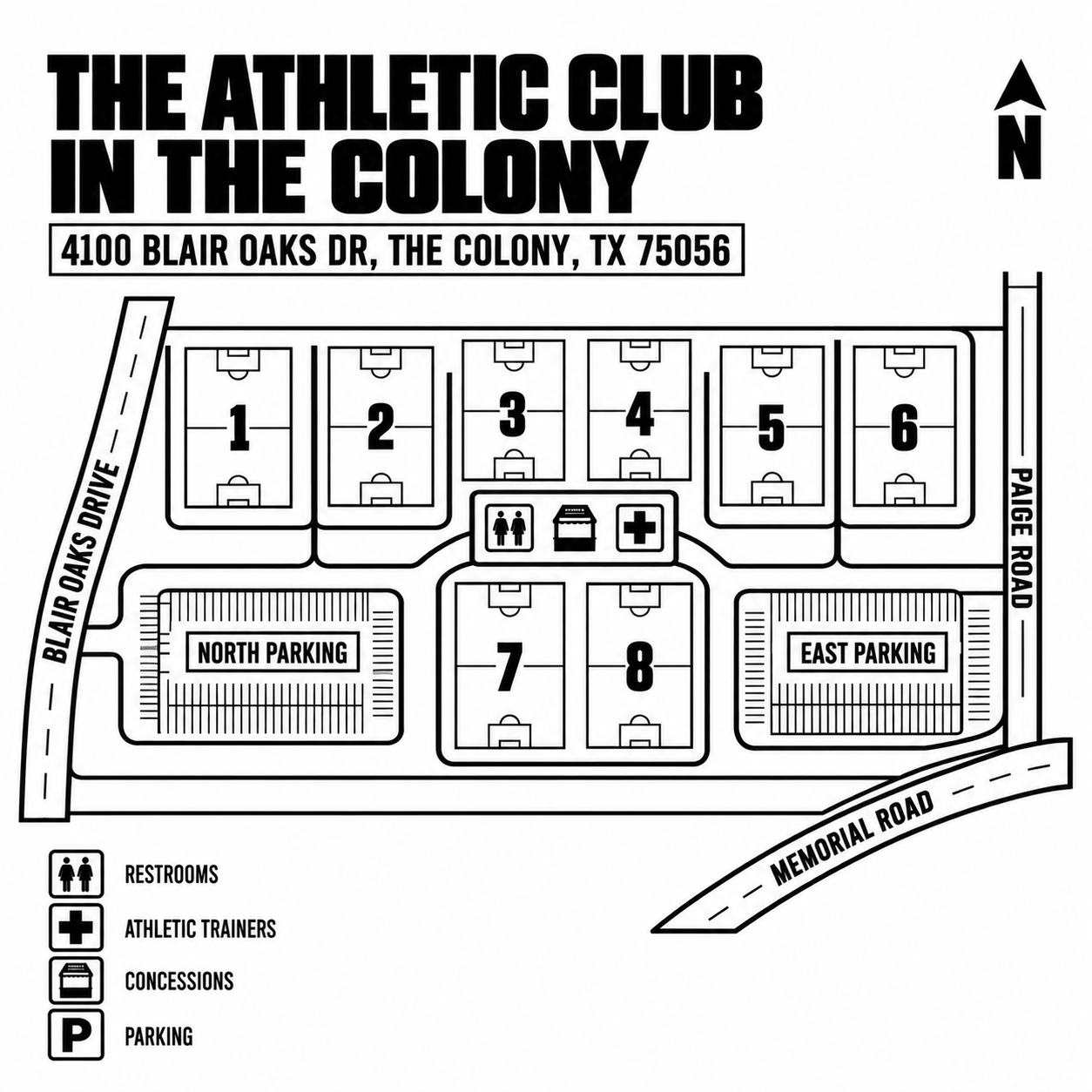 The Athletic Club at The Colony field map