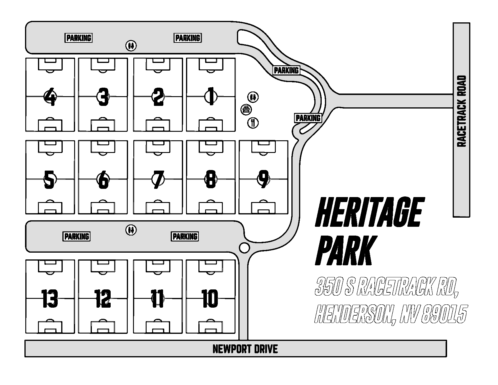 Heritage Park field map