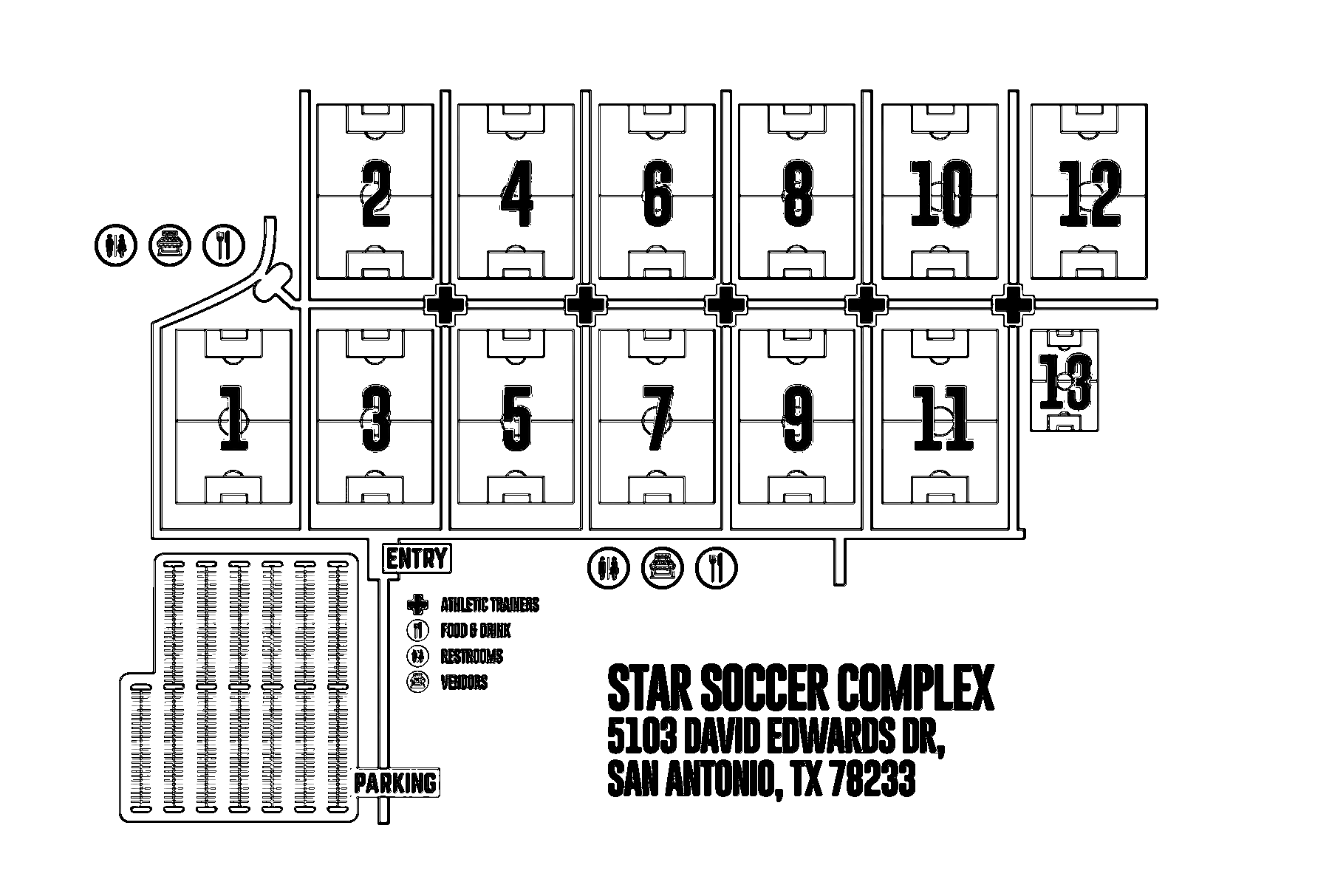 STAR Soccer Complex field map