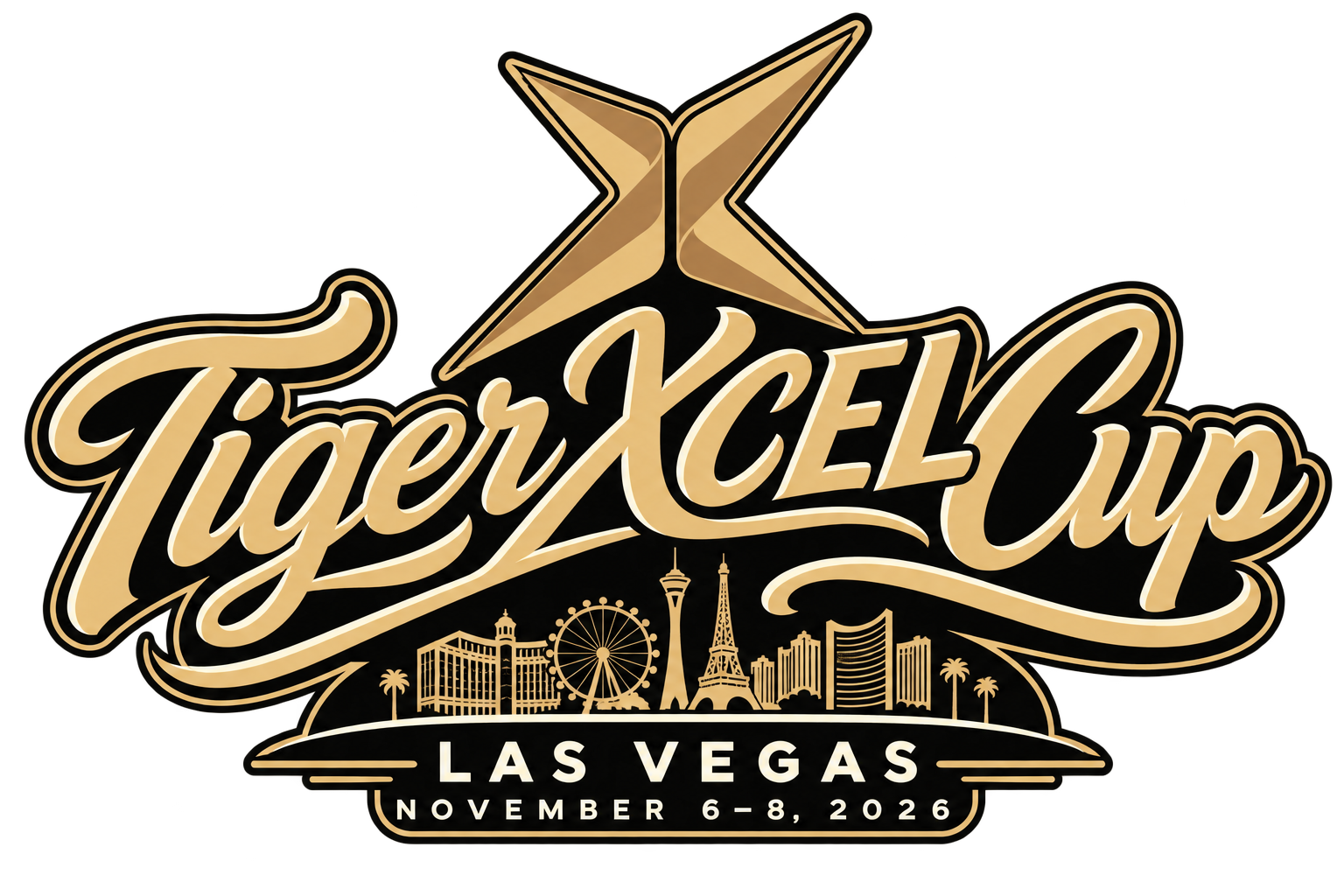 Tiger XCEL Cup Las Vegas Cursive city design